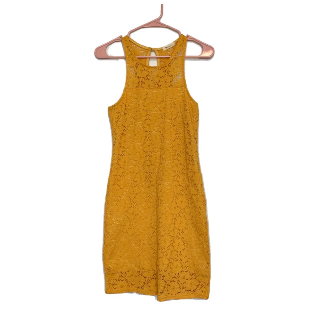Everly Halter Top Lace Mini Dress